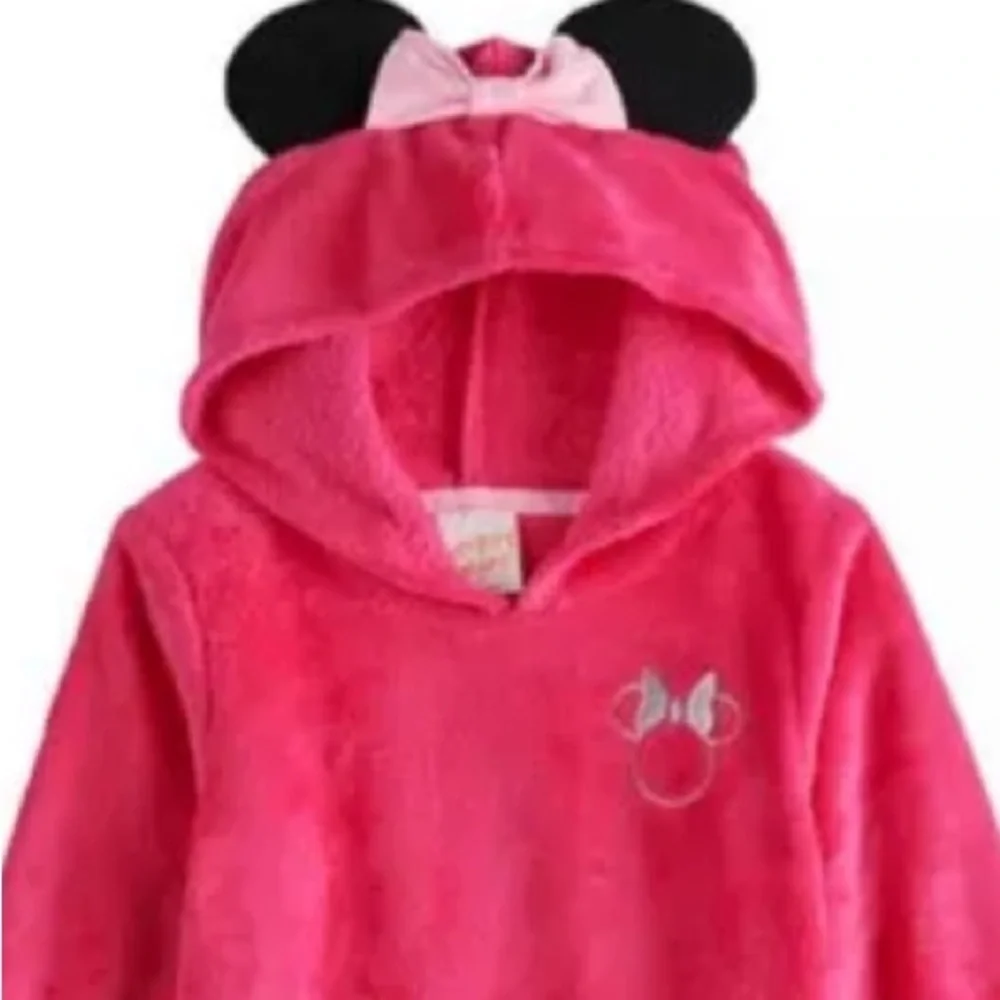 NWT Disney's Minnie Mouse Toddler Girl Plush Tunic Hoodie-Jumping Beans - Picture 2 of 12